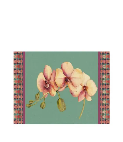 Rigid Placemat, teal green - Orchidea