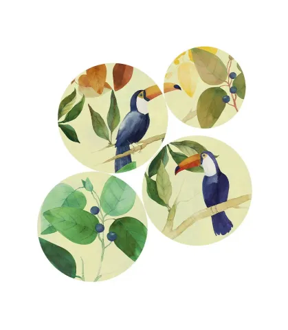 Decorative Wall Plates Panama - set 4 pcs.