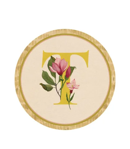 RIGID PLACEMAT, IVORY, Ø39 - MONOGRAM T