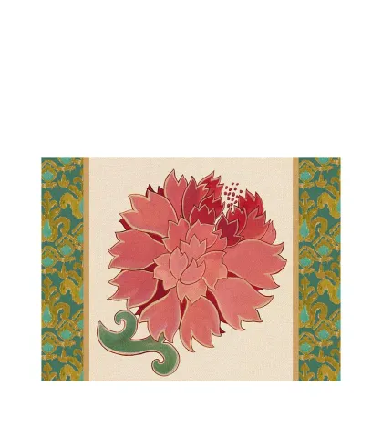 Rigid Placemat, ivory - Peonia di Samarcanda