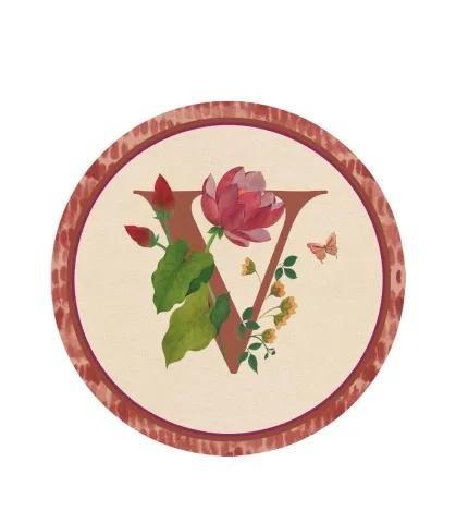 RIGID PLACEMAT, IVORY, Ø39 - MONOGRAM V