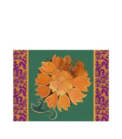 Rigid Placemat, green - Peonia di Samarcanda
