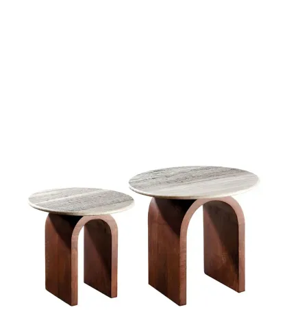 Tavolini tondi - set 2 pz