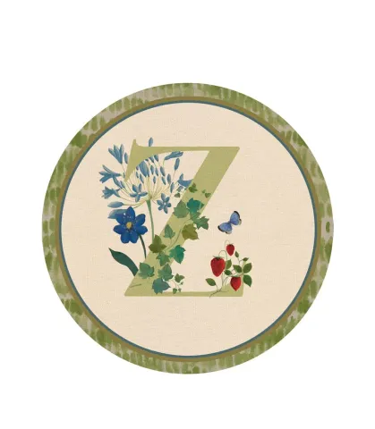 RIGID PLACEMAT, IVORY, Ø39 - MONOGRAM Z
