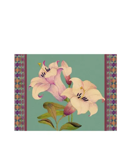 Rigid Placemat, teal green - Giglio Orientale