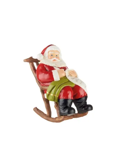Babbo Natale decorativo su sedia a dondolo